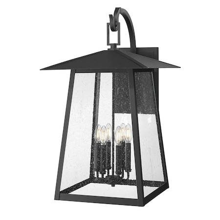 Z-Lite Rainer 6 Light Outdoor Wall Light, 17.5in. W x 31in. H, Black 5015XXL-BK